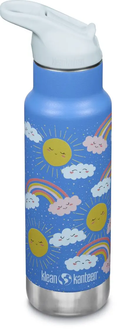 Dětská nerezová termolahev Klean Kanteen Insulated Kid Classic Narrow 12oz (w/Flip Seal Sport Cap) - rainbows 355 ml uni