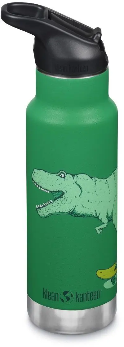 Dětská nerezová termolahev Klean Kanteen Insulated Kid Classic Narrow 12oz (w/ Flip Seal Sport) - Dino Skate uni