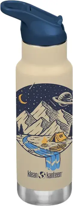 Dětská nerezová termolahev Klean Kanteen Insulated Kid Classic Narrow 12oz (w/Flip Seal Sport Cap) - Campsite 355 ml uni