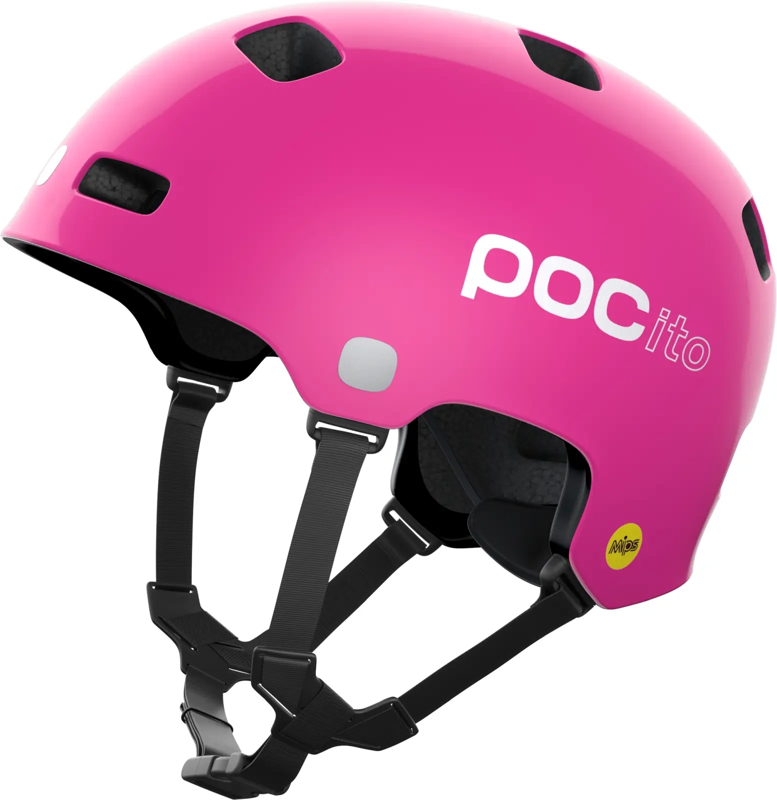 Dětská cyklistická helma POCito Crane MIPS - Fluorescent Pink 55-58