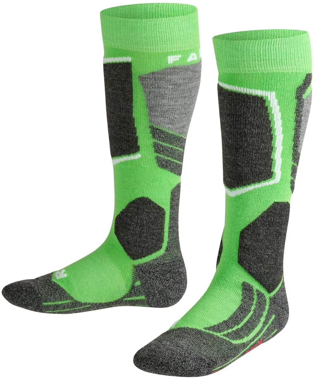 Dětské lyžařské ponožky Falke SK2 Kids Skiing Knee-high Socks - vivid green 23-26