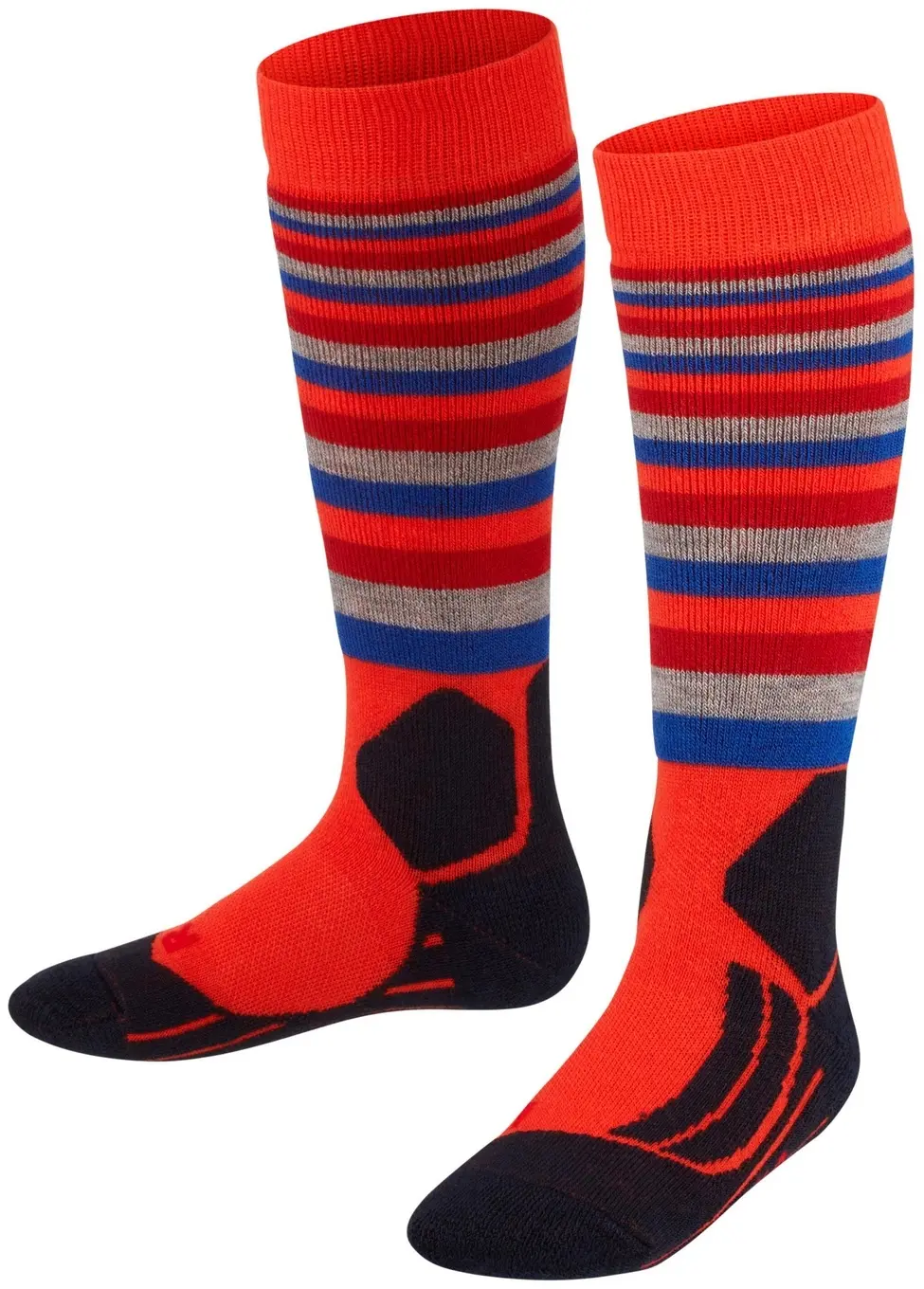 Dětské lyžařské ponožky Falke SK2 Stripe Kids Skiing Socks - samba orange 23-26