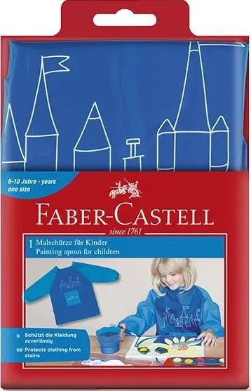 Zástěra Faber-Castell do výtv.výchovy modrá