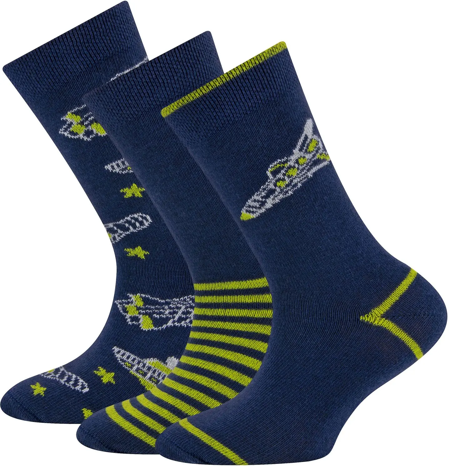 Sada 3 párů dětských ponožek Ewers Socken 3er Pack Raumschiffe - 0001 23-26