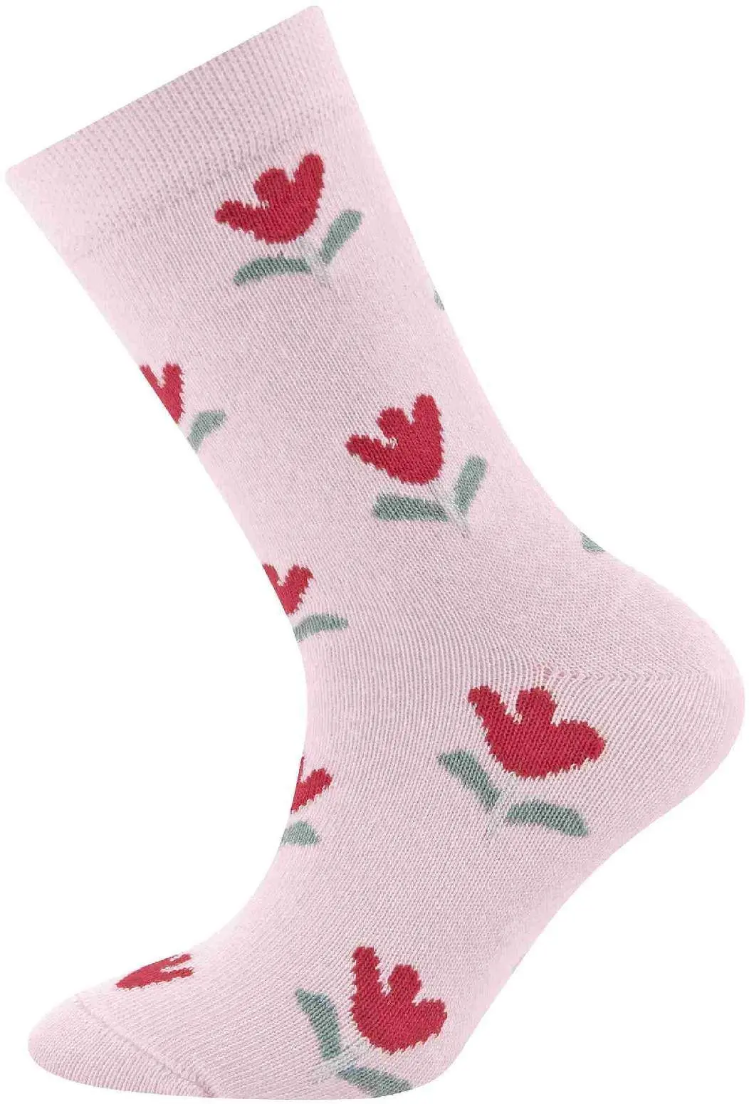 Dětské ponožky Ewers Socken Blumen - hellrosa 31-34