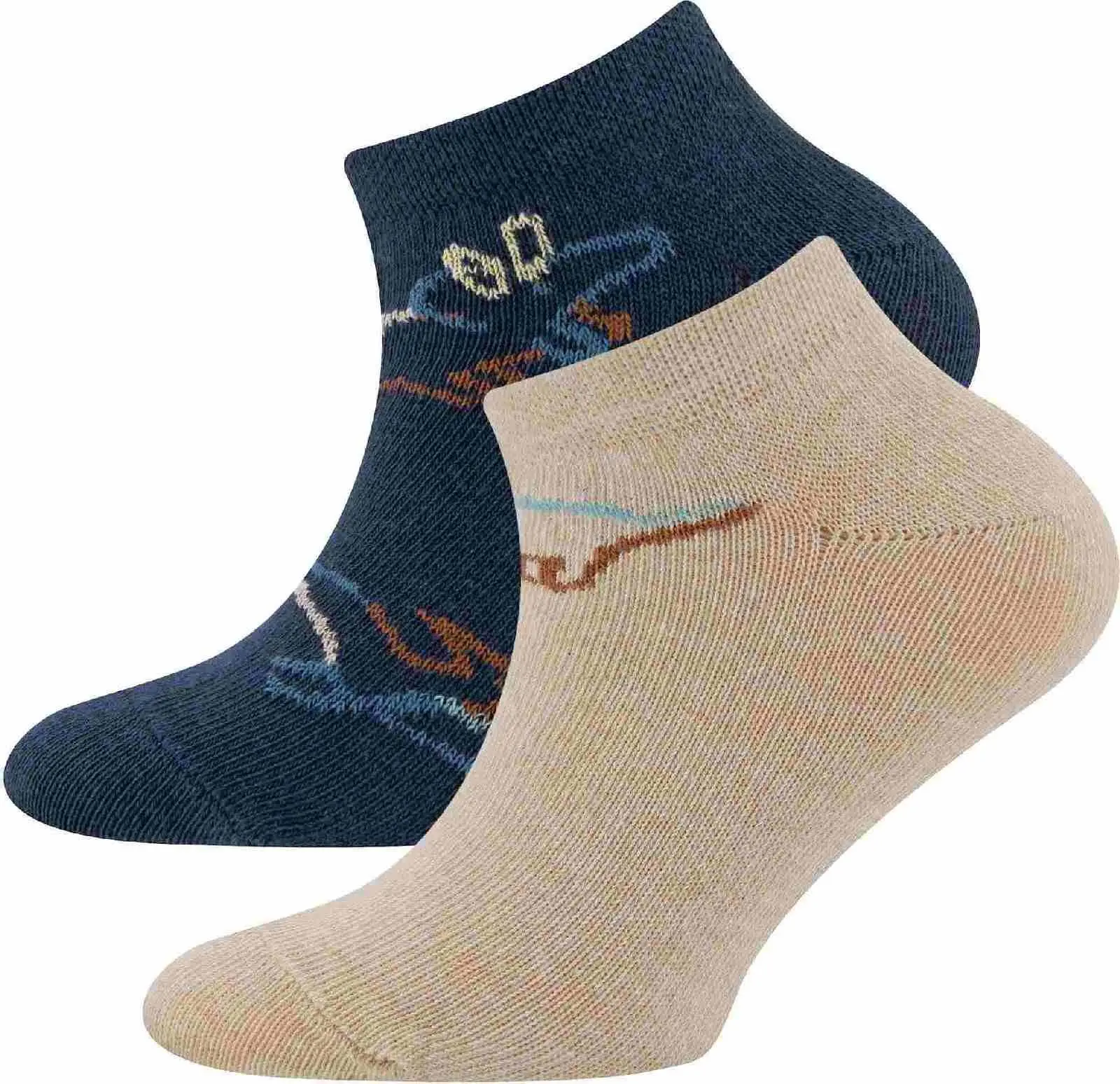 2-balení dětských ponožek Ewers Sneaker 2er Pack Dinos - 0001 27-30