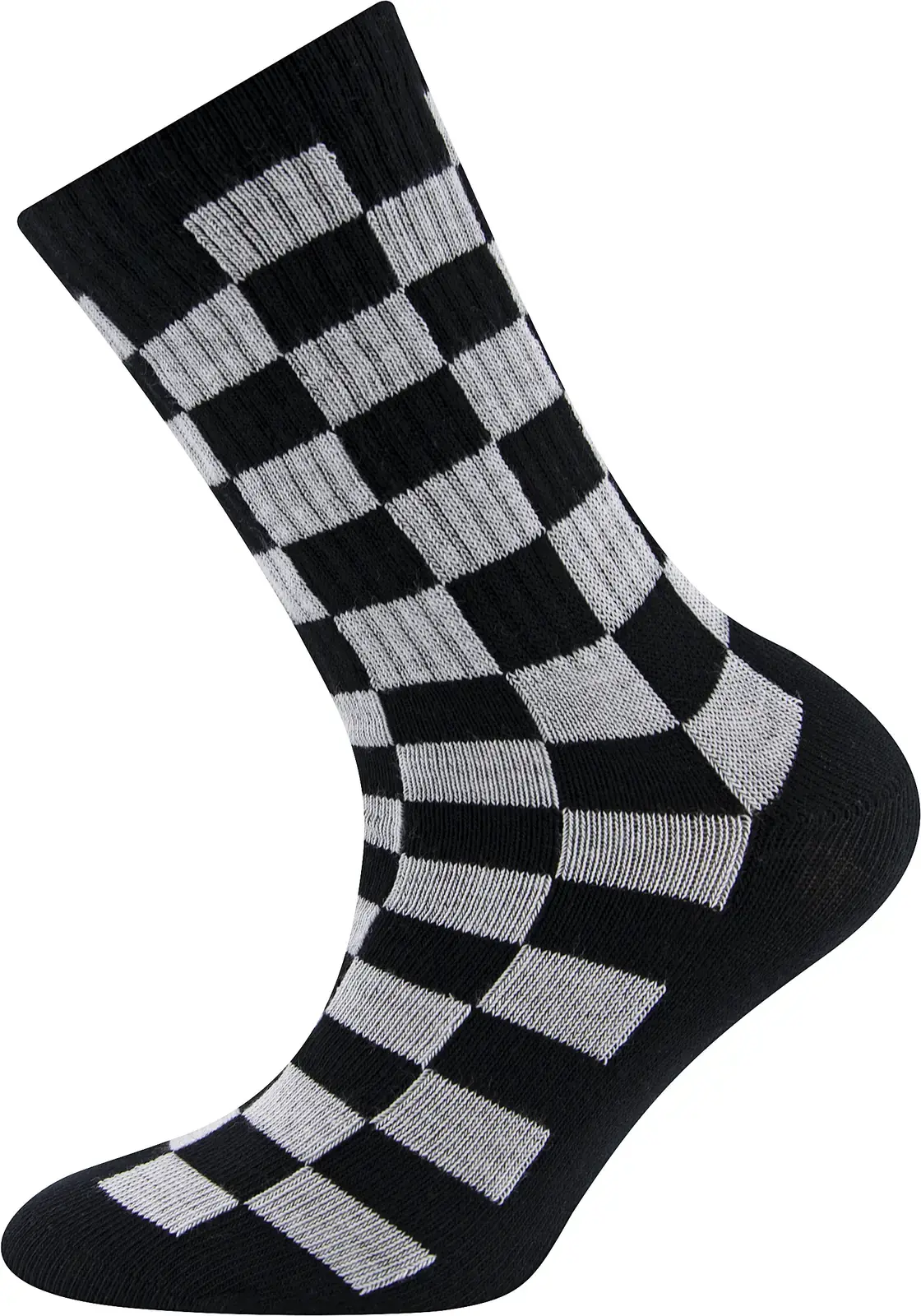 Dětské ponožky Ewers Tennissocken Karo - schwarz 35-38
