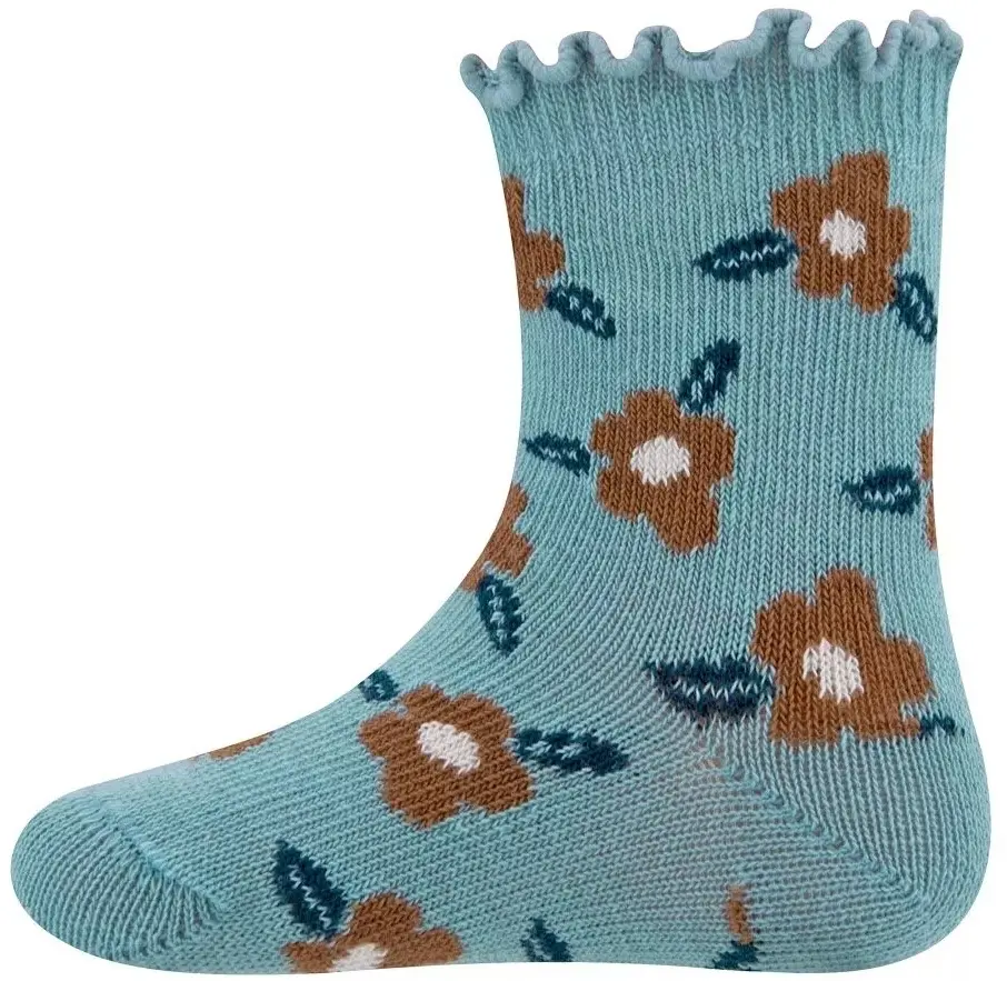 Dětské ponožky Ewers Socken Blumen - arctik 23-26