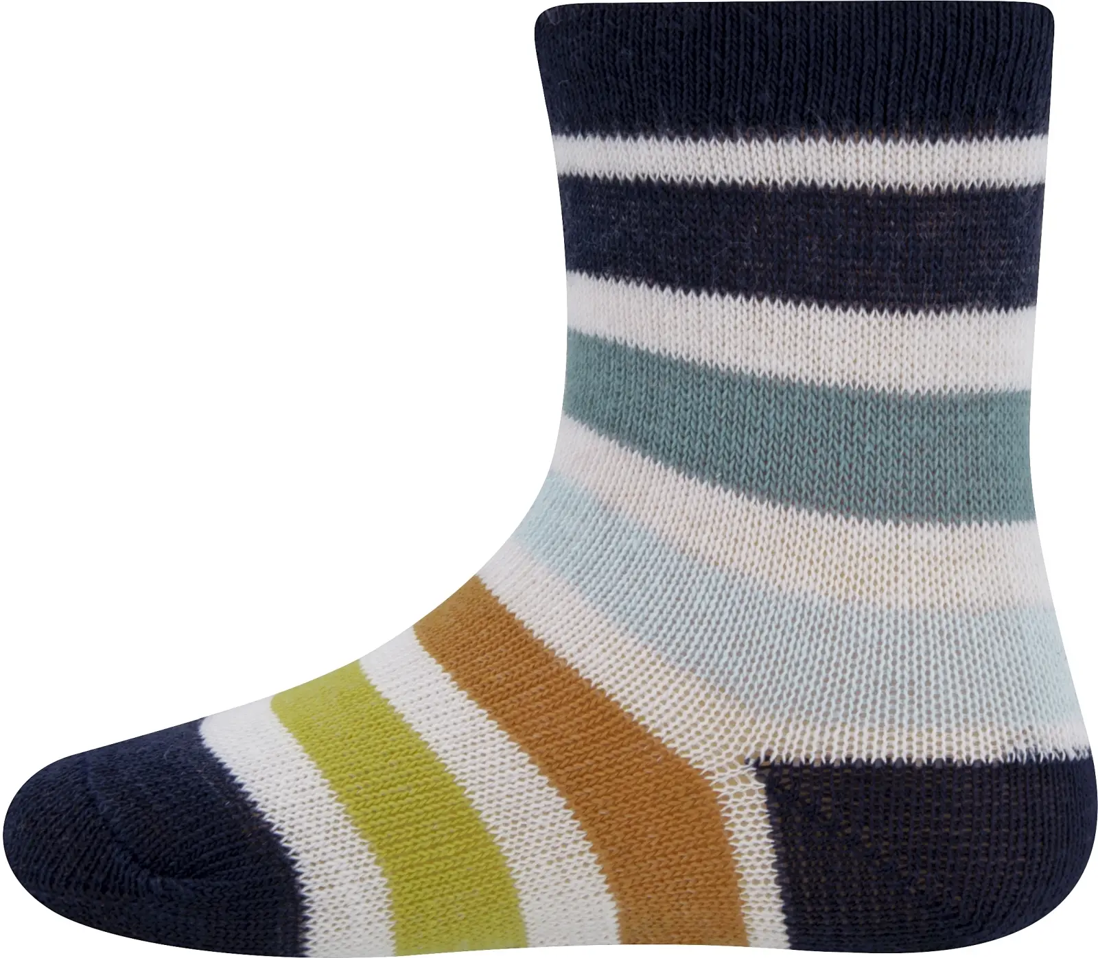 Dětské ponožky Ewers Socken GOTS Ringel - stahlblau 27-30