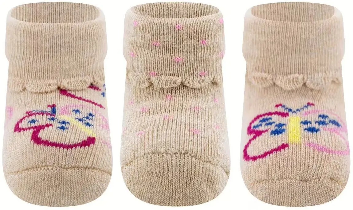 3-balení dětských ponožek Ewers Babysocken 3er Pack Schmetterlinge - 0002
