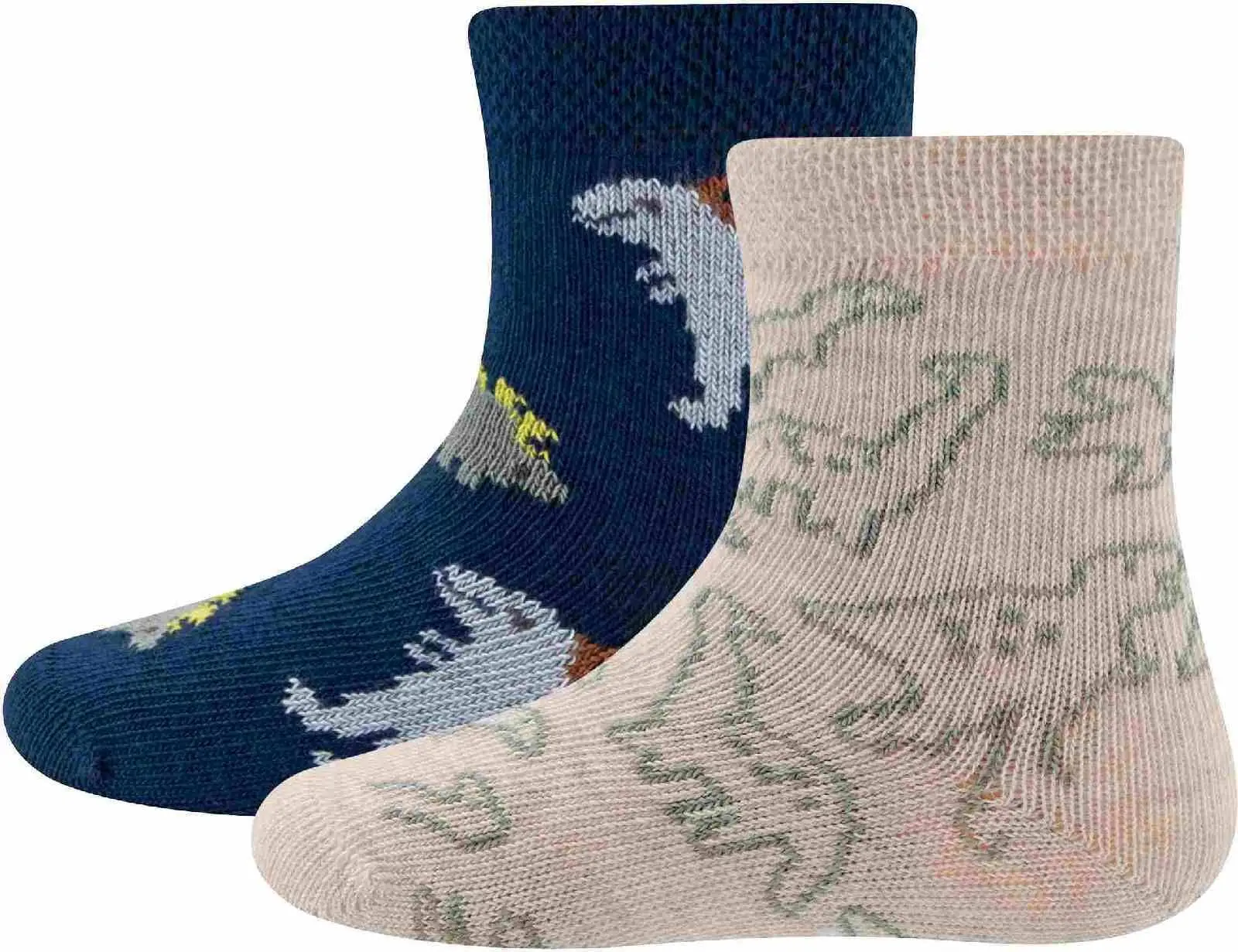 2-balení dětských ponožek Ewers Socken 2er Pack Dinos - 0001 35-38