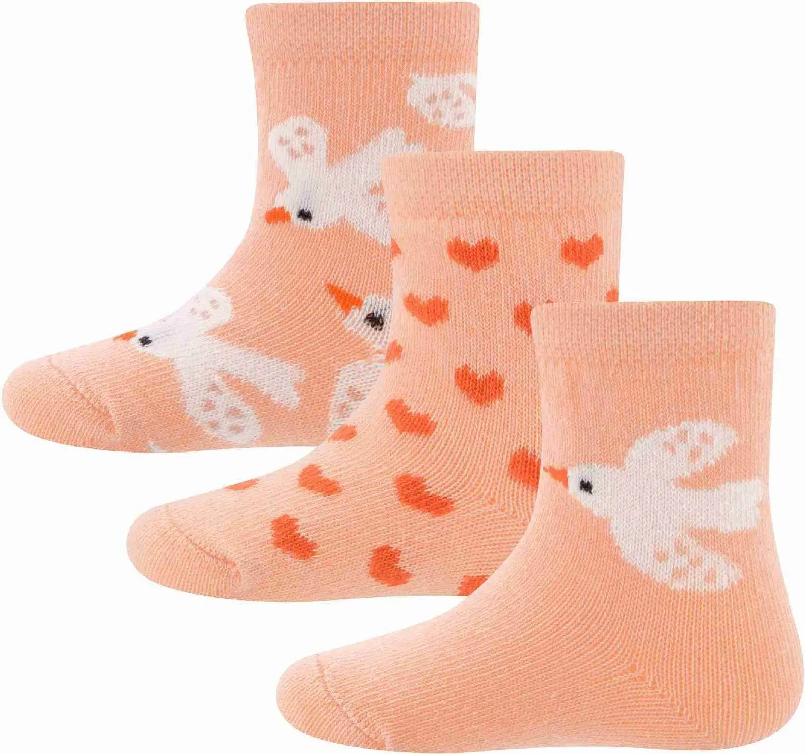 3-balení dětských ponožek Ewers Socken 3er Pack Vögel/Punkte - 0002 27-30