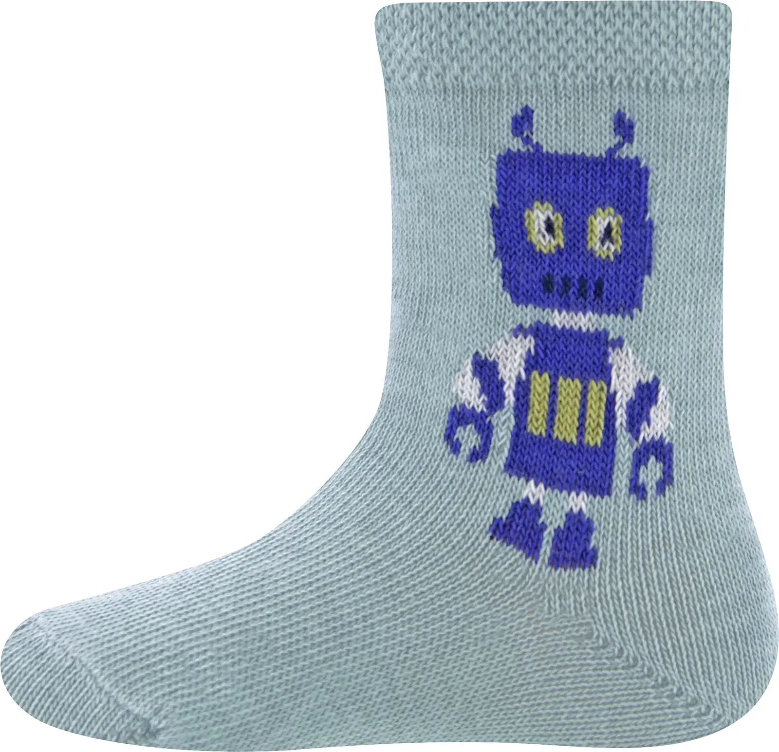 Dětské ponožky Ewers Socken GOTS Robotor - staubblau 23-26