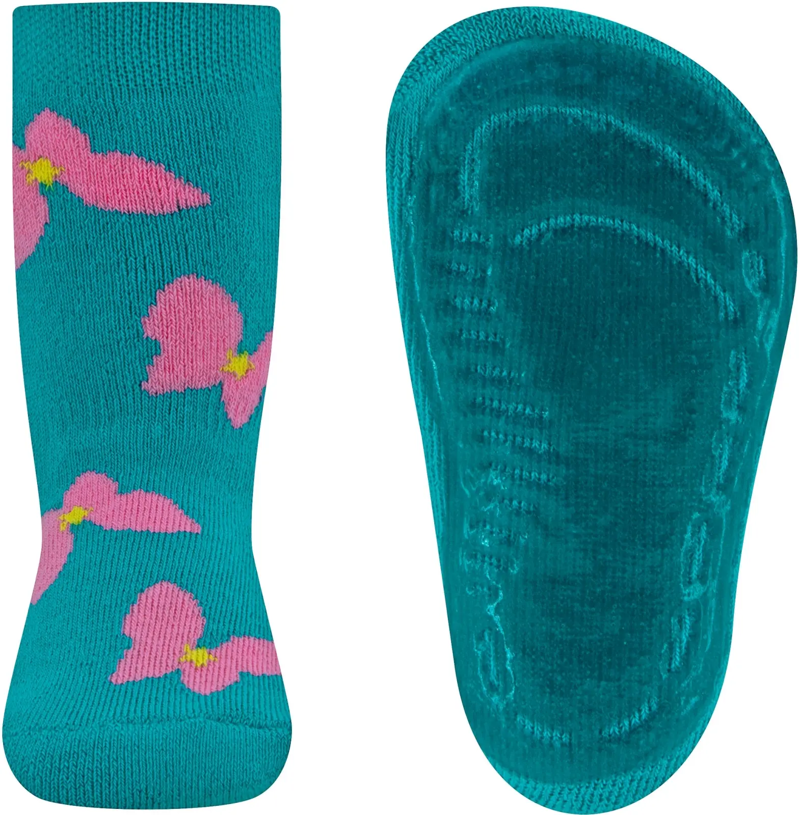 Dětské protiskluzové ponožky Ewers Stoppersocken SoftStep Schmetterlinge - lapis 29-30