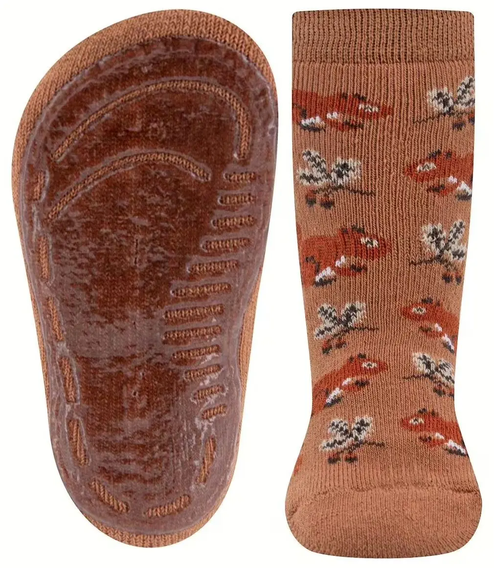 Dětské protiskluzové ponožky Ewers Stoppersocken SoftStep Eichhörnchen - hell nougat 31-34