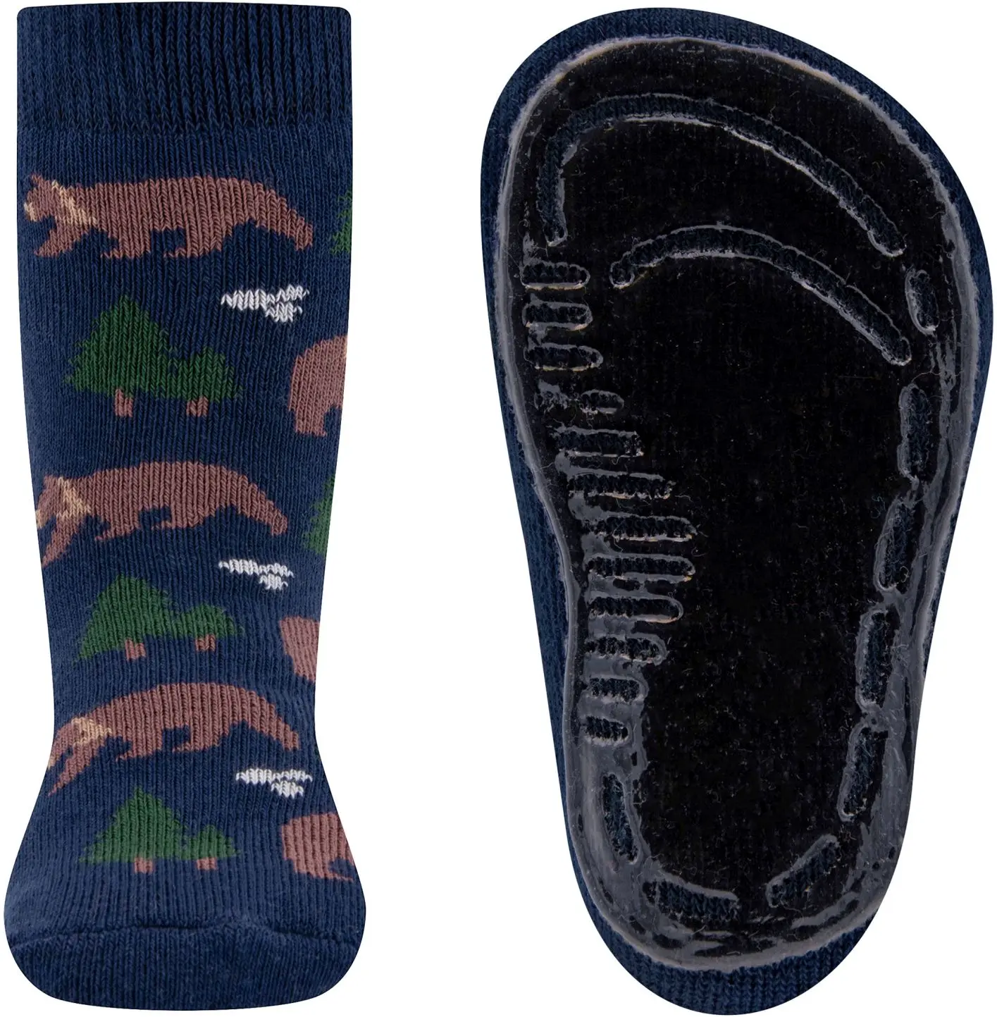 Dětské protiskluzové ponožky Ewers Stoppersocken SoftStep Bären - navy 29-30