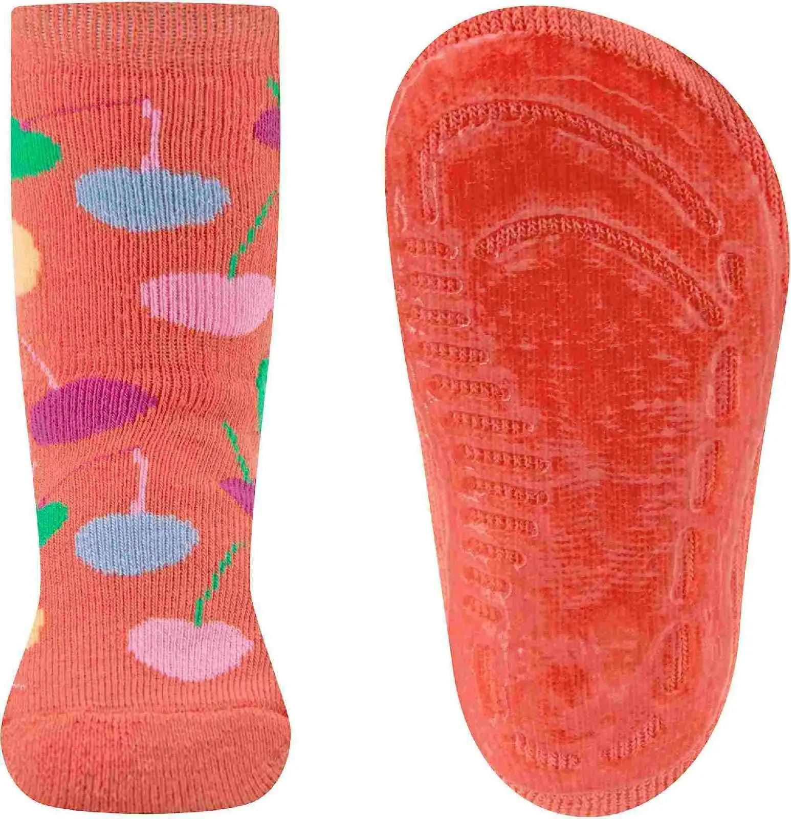 Dětské protiskluzové ponožky Ewers Stoppersocken SoftStep Kirschen - melone 19-20