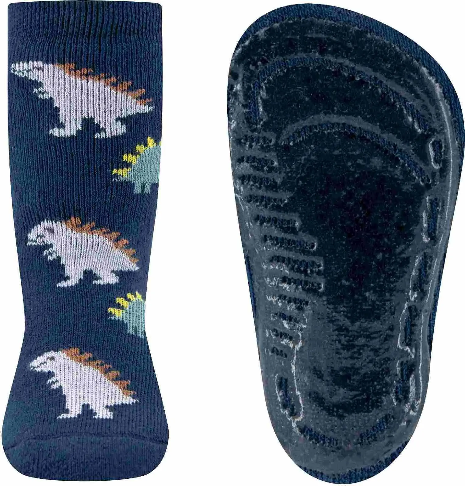 Dětské protiskluzové ponožky Ewers Stoppersocken SoftStep Dinos - tinte 19-20