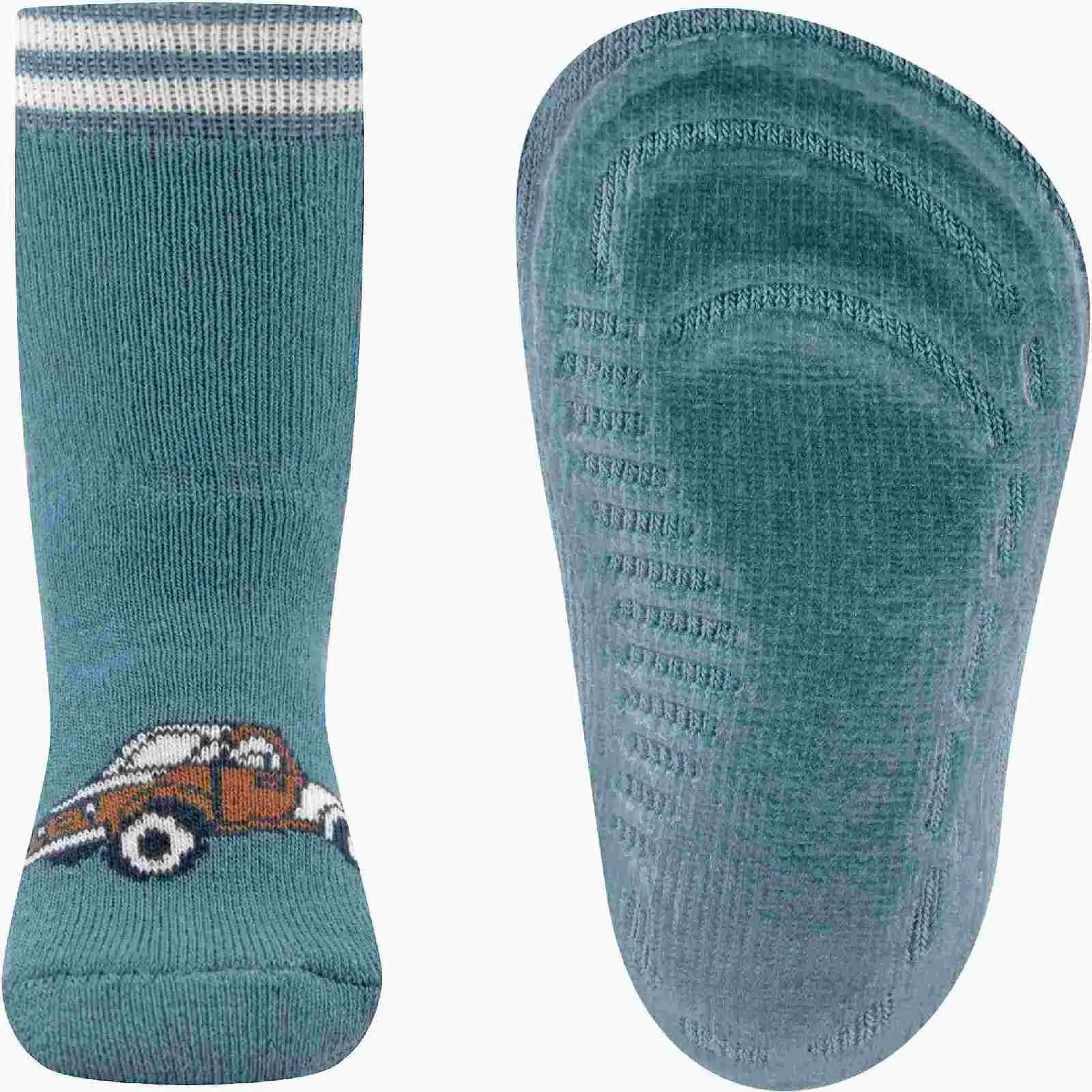 Dětské protiskluzové ponožky Ewers Stoppersocken SoftStep Auto - fliegerblau 29-30