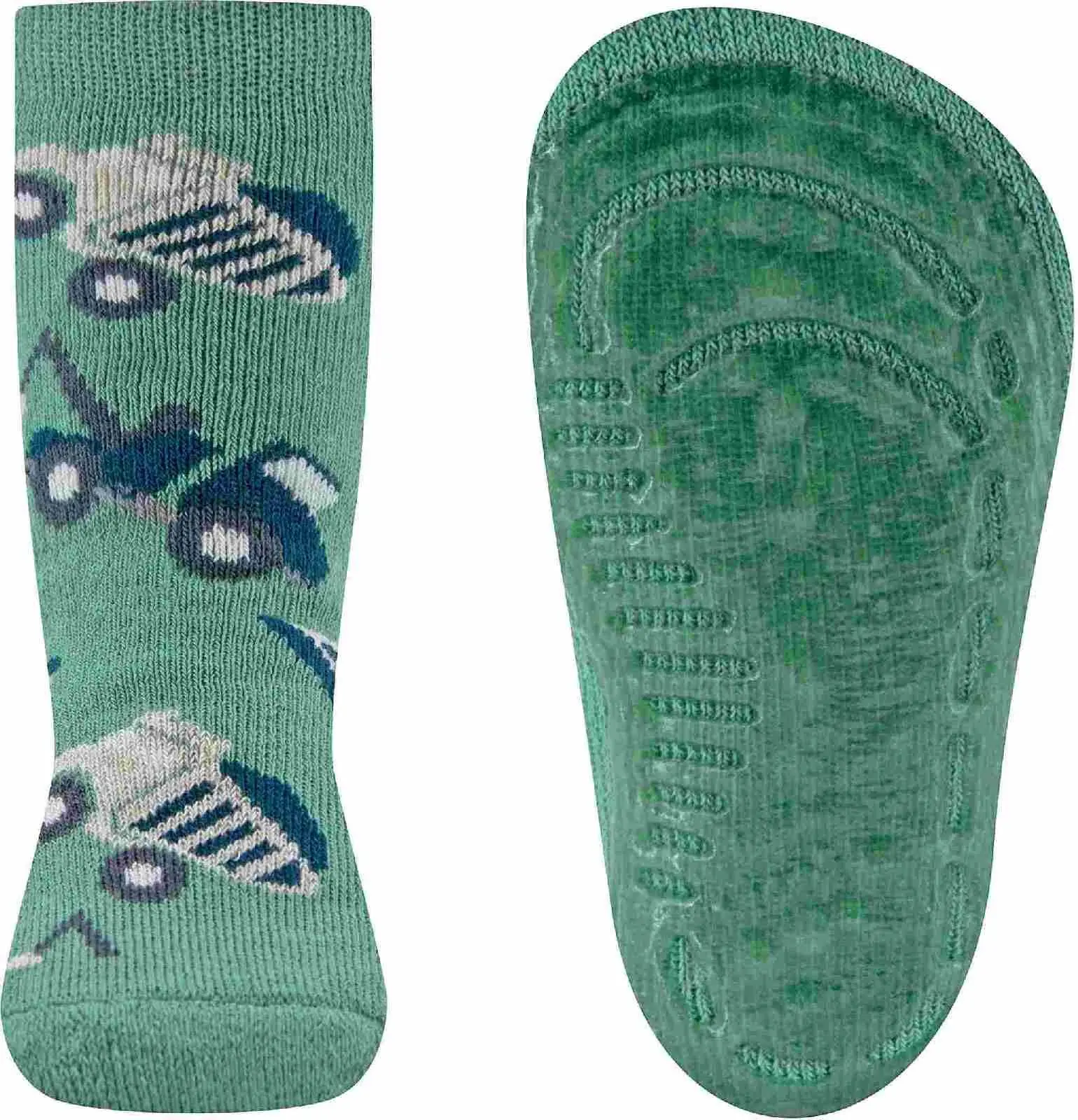 Dětské protiskluzové ponožky Ewers Stoppersocken SoftStep Baustellenfahrzeuge - salamander 25-26