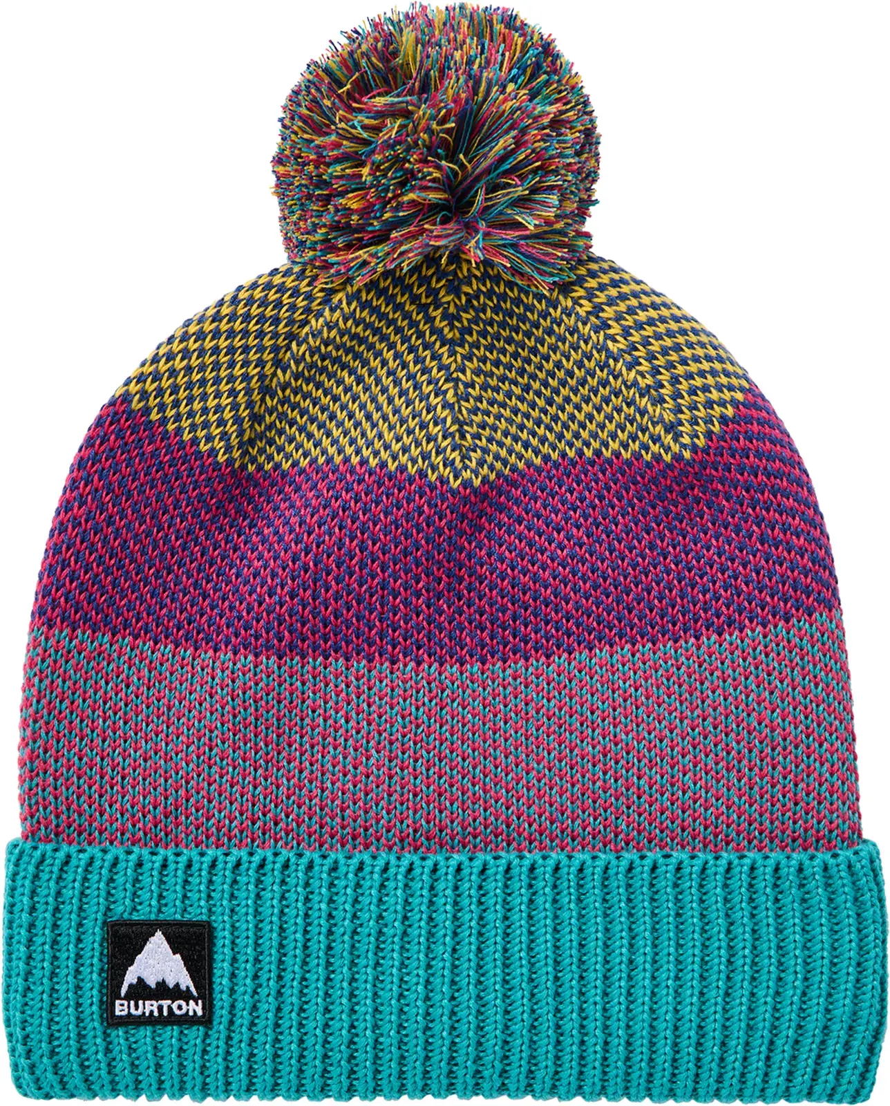 Dětská zimní čepice Burton Kids' Fleece-Lined Pom Beanie - goldenrod/azalea pink/pacific teal uni