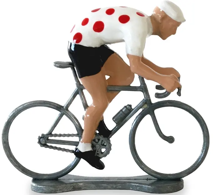 Figurka cyklisty Bernard & Eddy Red dots sprint cyclist Charly uni