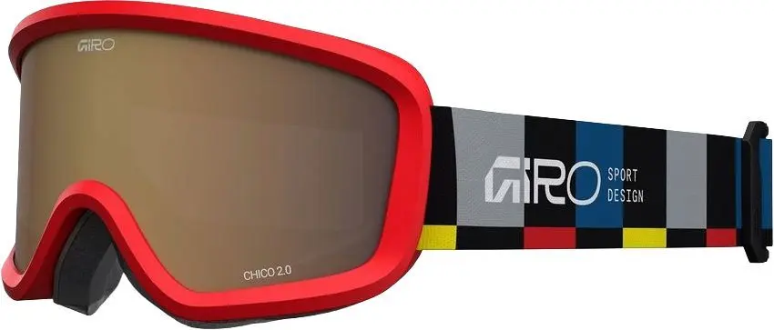 Dětské lyžařské brýle Giro Chico 2.0 - Black Blocks/Amber Rose uni