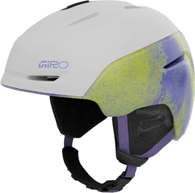 Dětská lyžařská helma Giro Neo Jr. - Mat White/Flo Green S-(52-55.5)