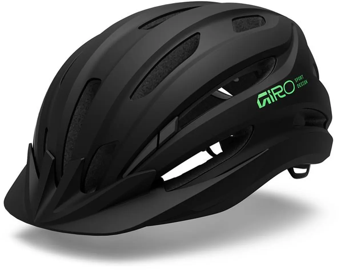 Dětská cyklistická helma Giro Register II Youth Mat Black/Vivid Green 50-57