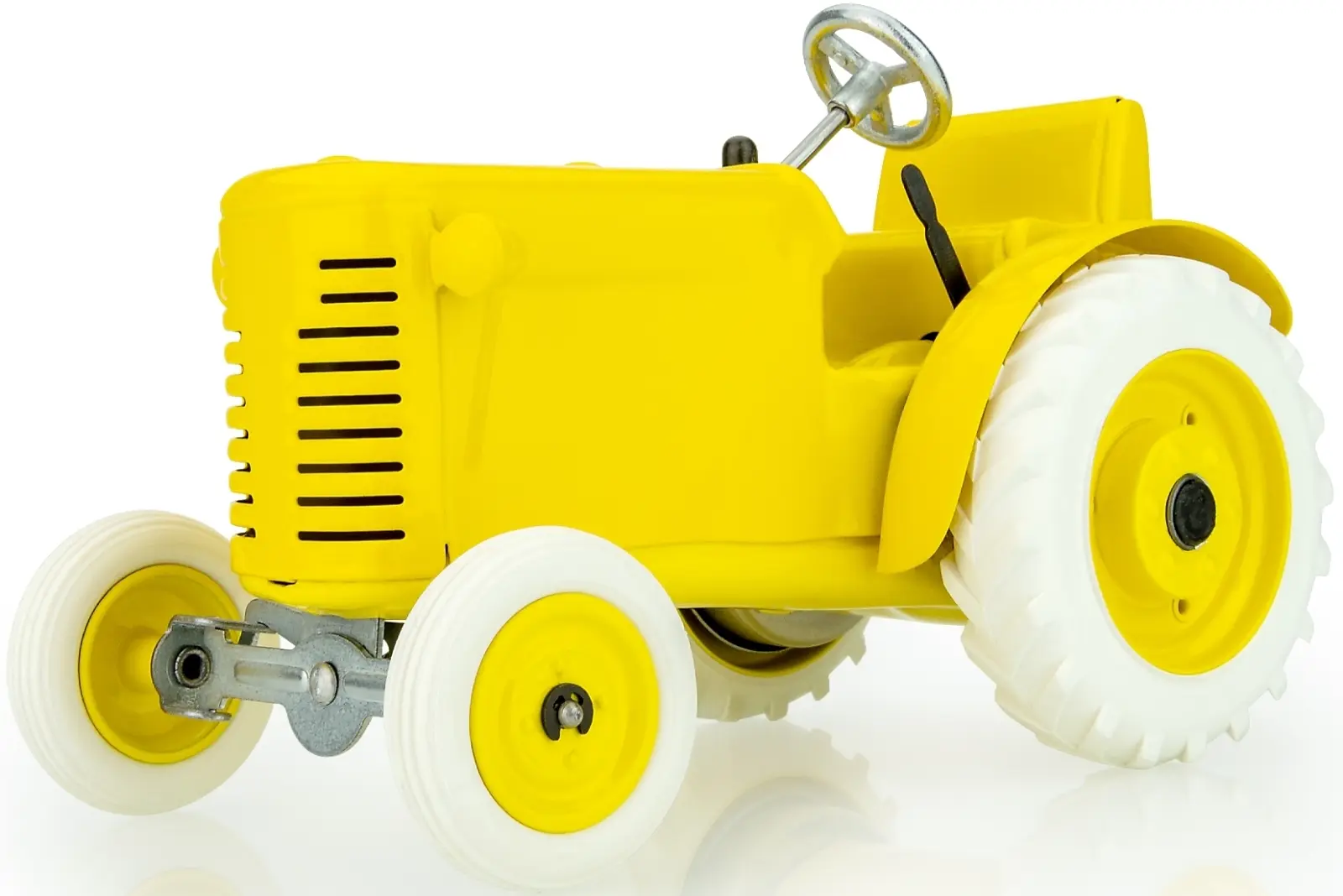 Dětská plechová hračka KOVAP - traktor žlutý bez pohonu uni