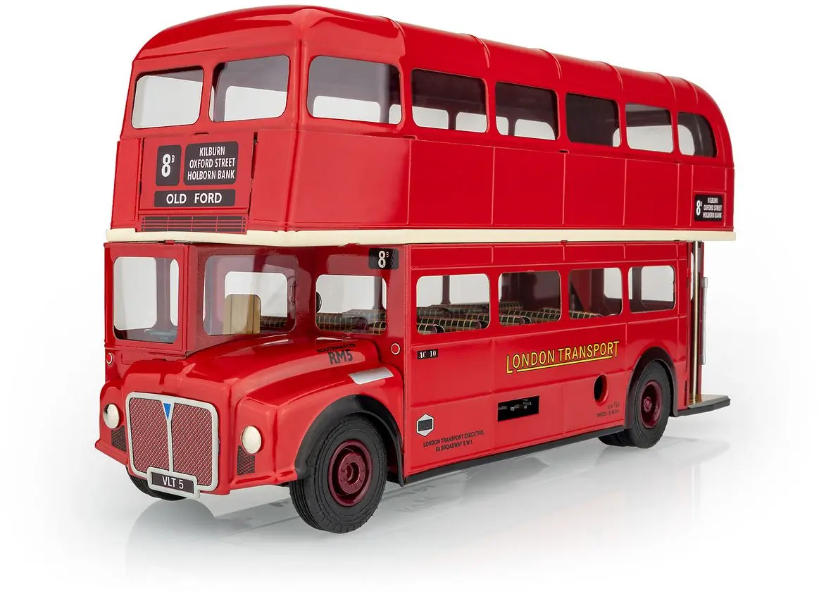 Dětská plechová hračka KOVAP - Autobus Routemaster RM 5 na klíček uni