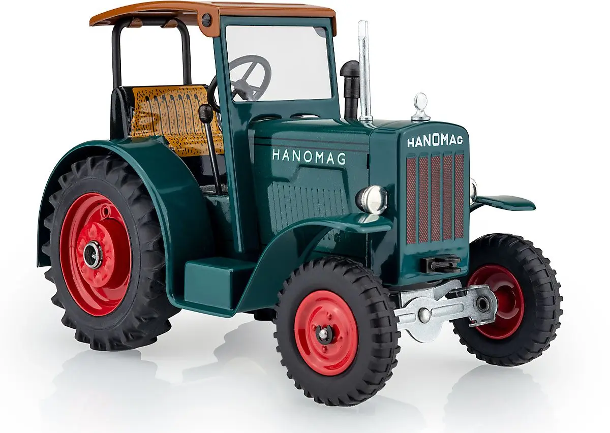 Dětská plechová hračka KOVAP - Traktor Hanomah R40 na klíček uni