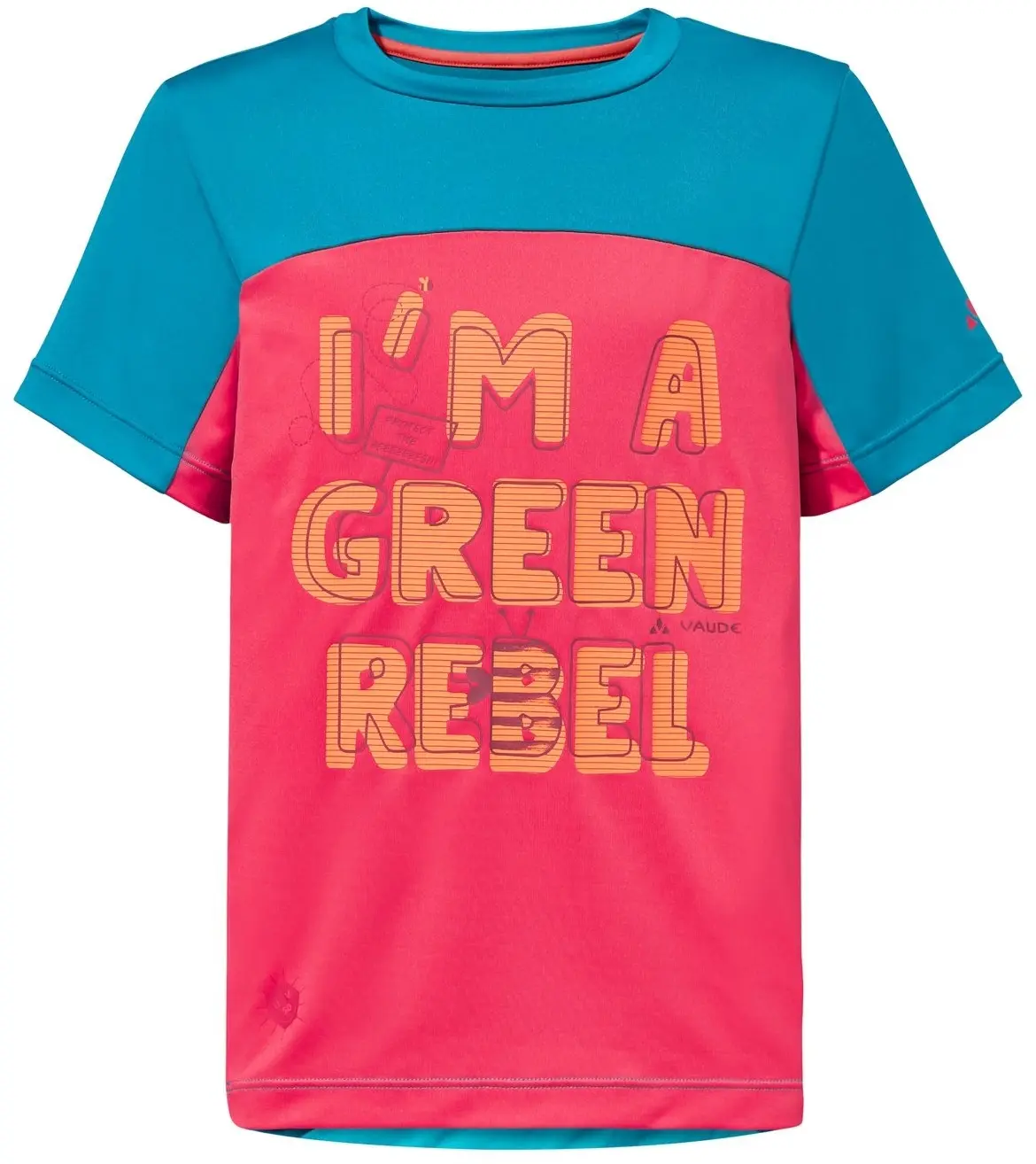 Dětské tričko Vaude Kids Solaro T-Shirt II - bright pink/arctic 98