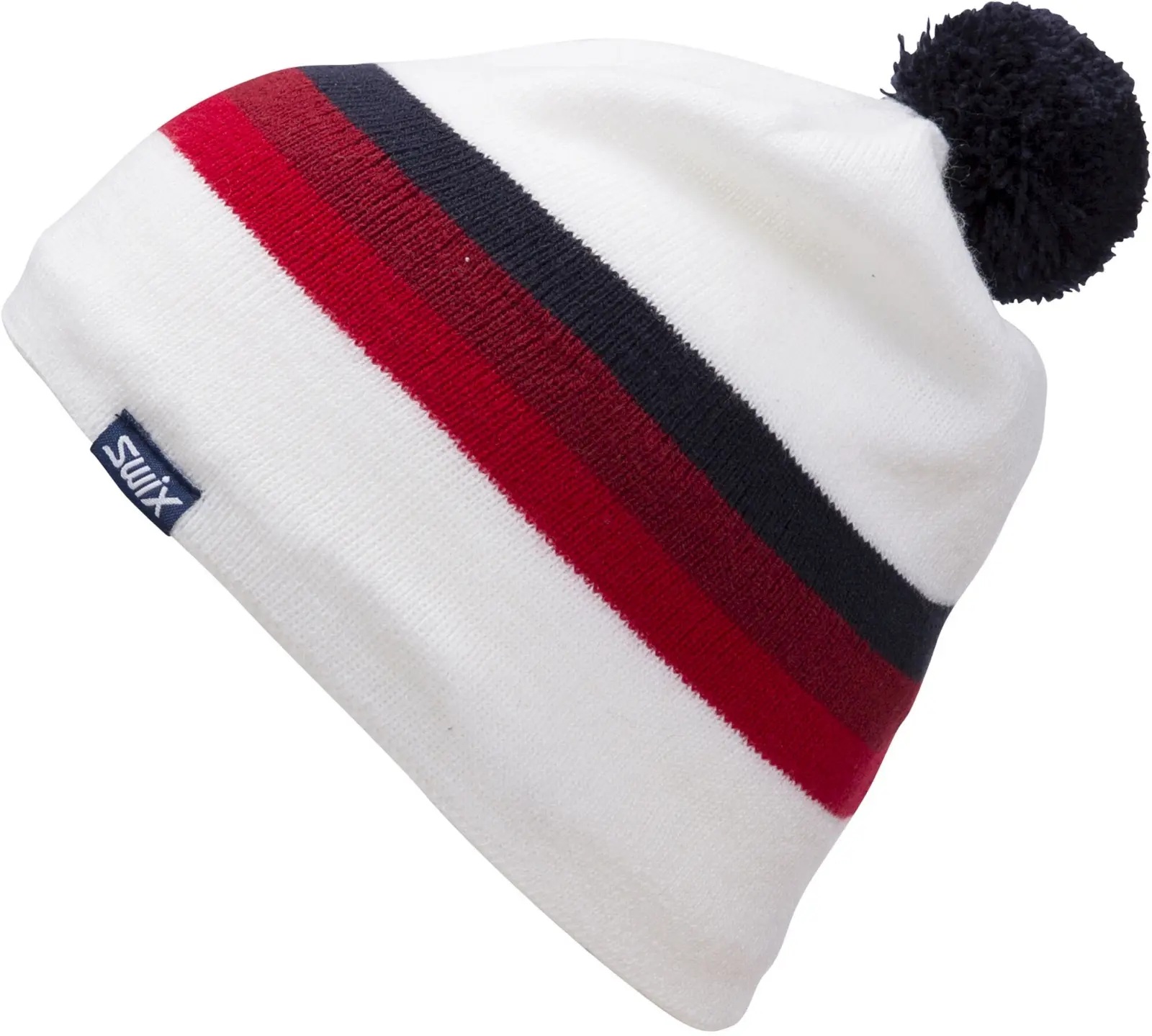 Dětská čepice Swix Marka Beanie Jr - Snow White/Swix Red uni