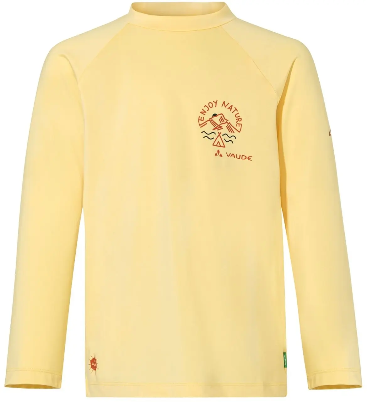 Dětské triko s dlouhým rukávem Vaude Kids Solaro LS T-Shirt III - vanilla 92