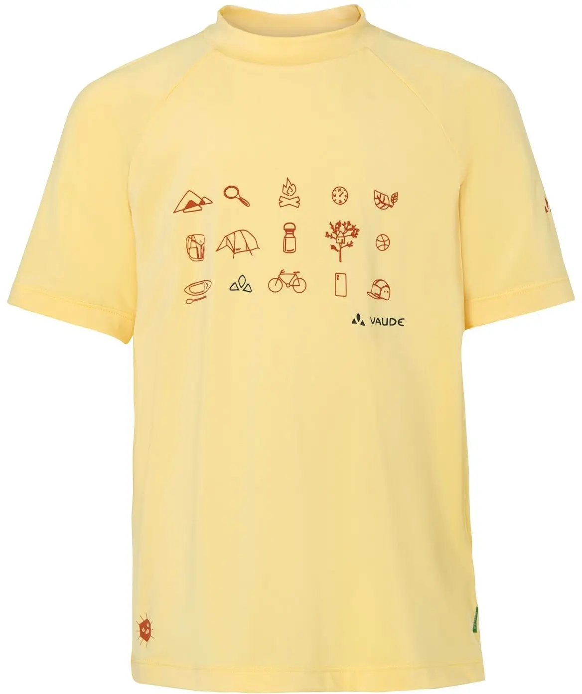 Dětské triko s krátkým rukávem Vaude Kids Solaro T-Shirt III - vanilla 92