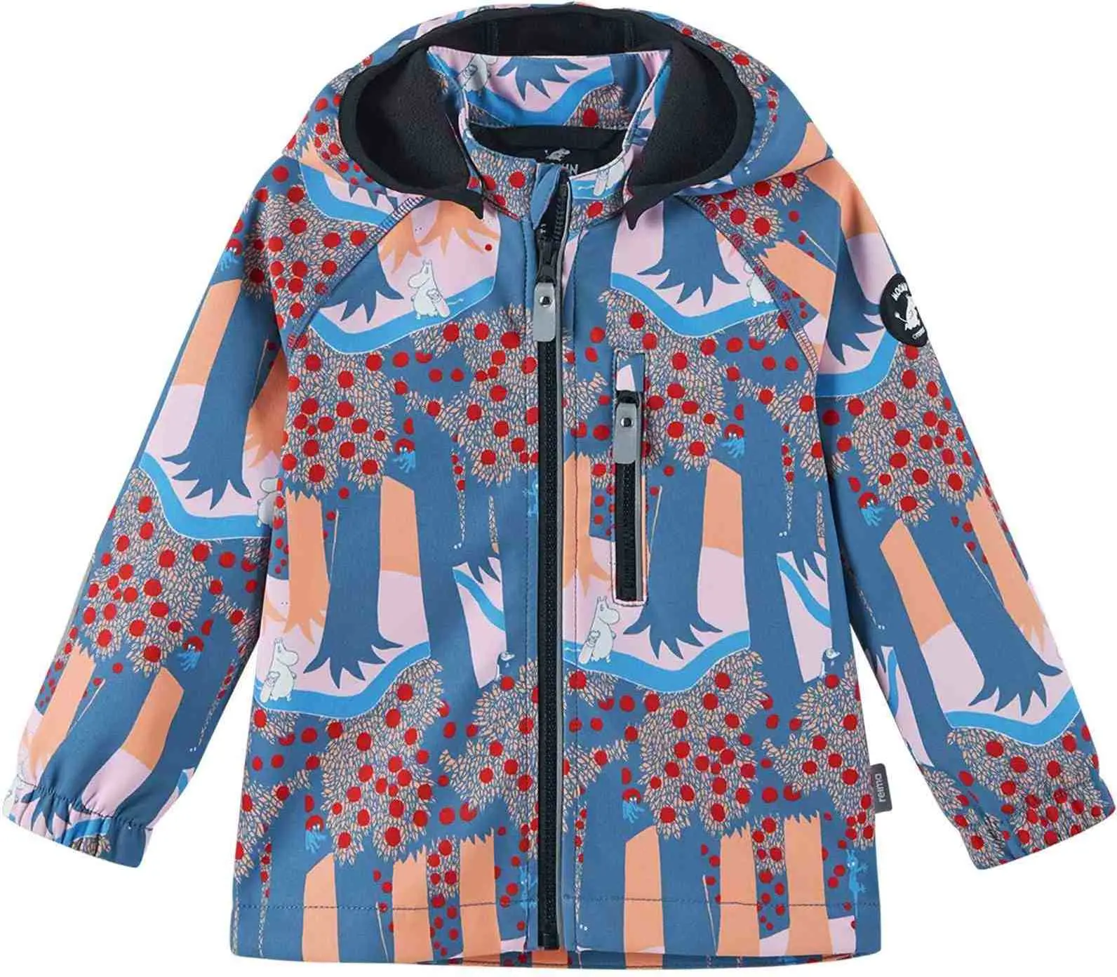 Dětská softshellová bunda Reima Moomin Vantti - Blue Ocean 92