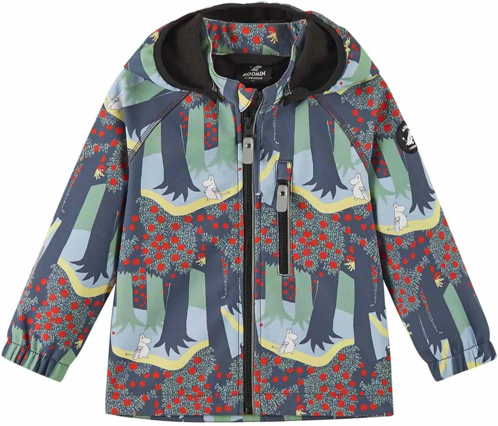 Dětská softshellová bunda Reima Moomin Vantti - Soft black 98