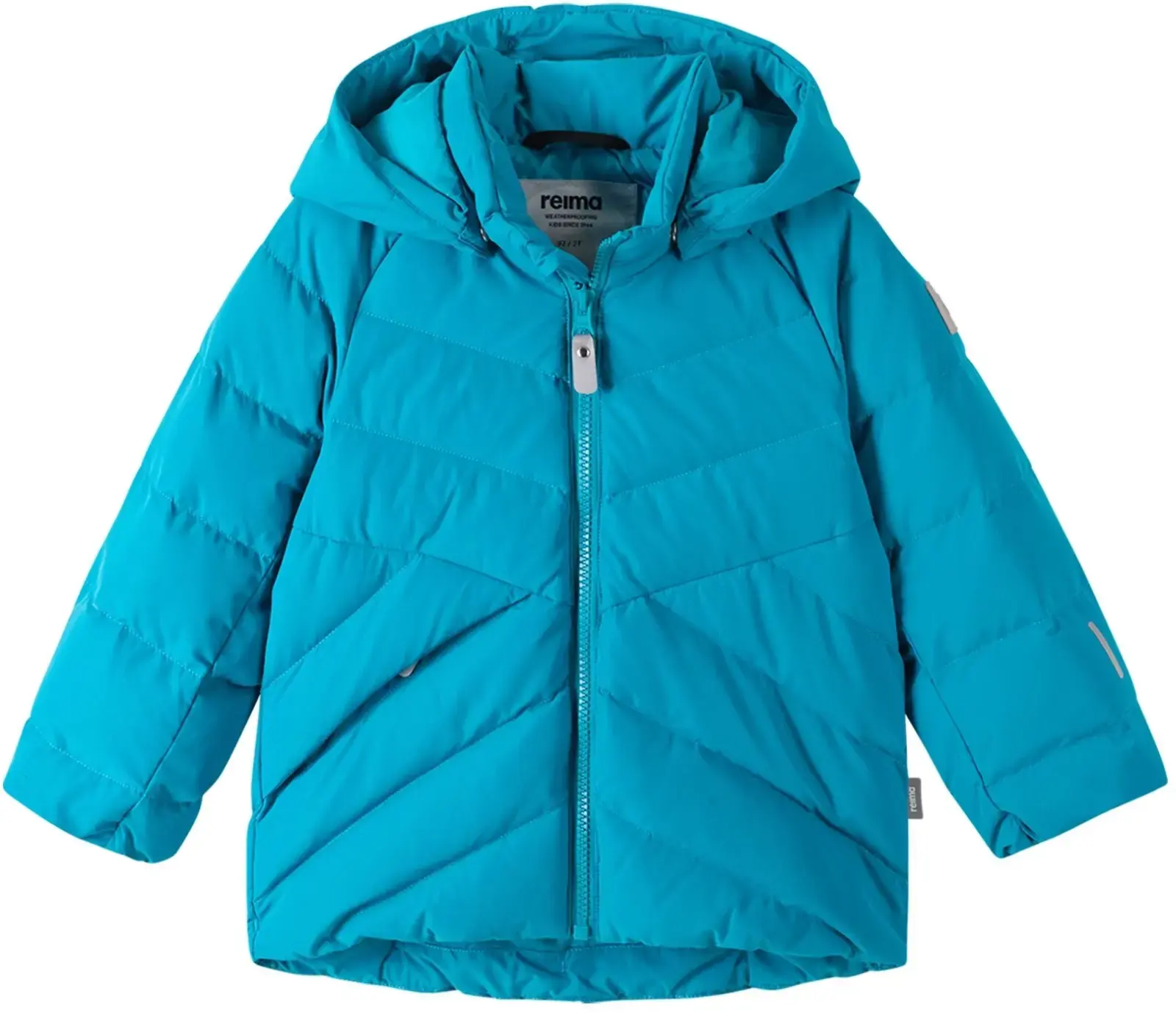 Dětská péřová bunda Reima Kupponen - aquatic blue 98