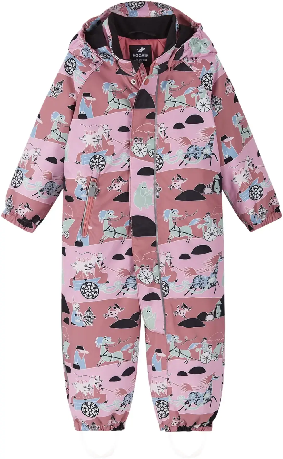 Dětský zimní overal s membránou Reima Moomin Puhuri - rose blush 92