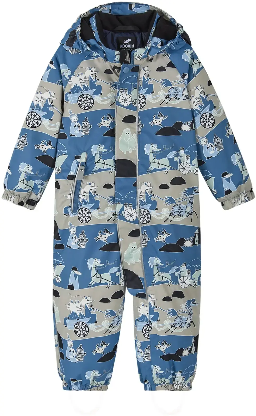 Dětský zimní overal s membránou Reima Moomin Puhuri - blue ocean 98