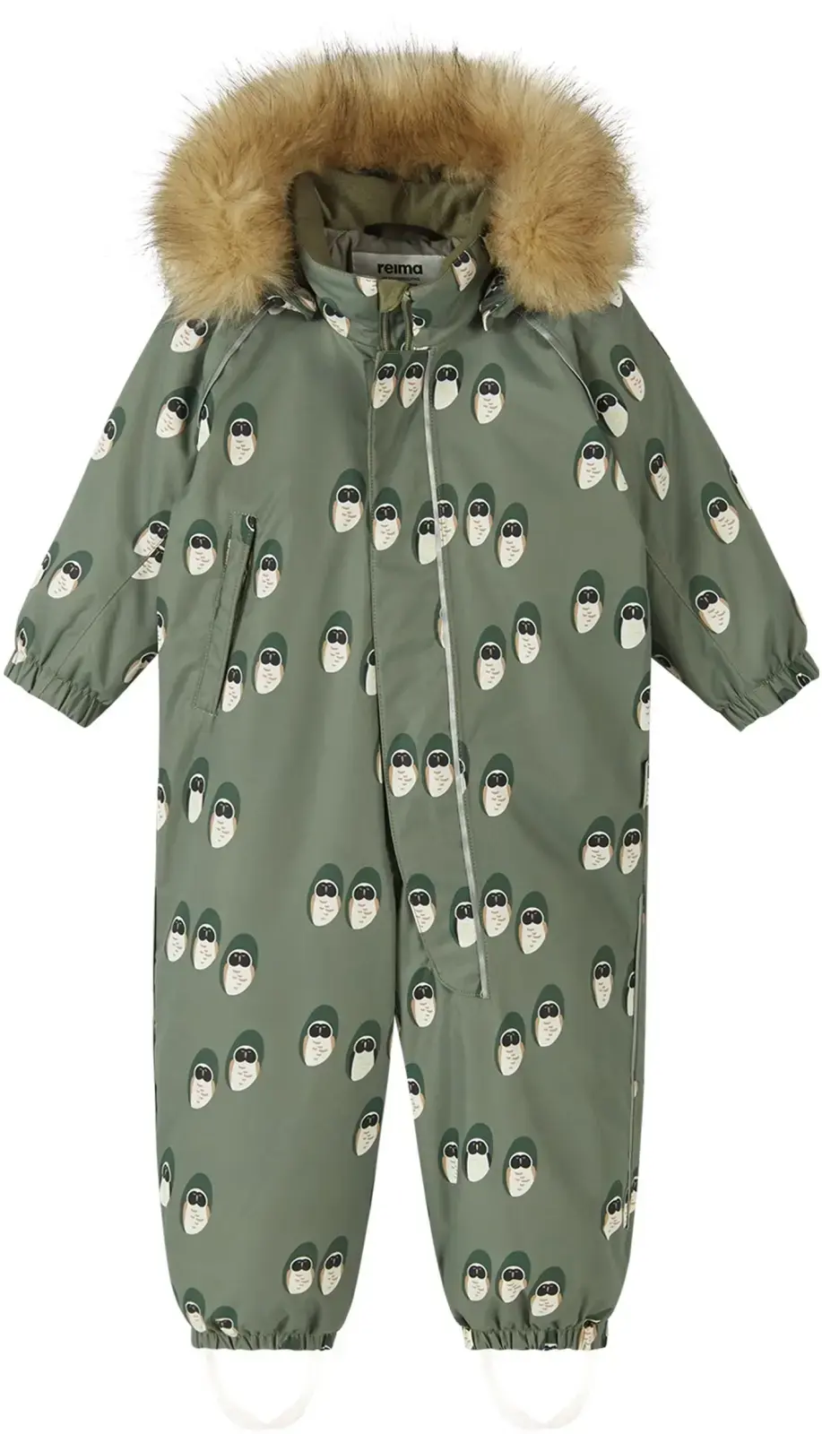 Dětský zimní overal s membránou Reima Lappi - greyish green 74