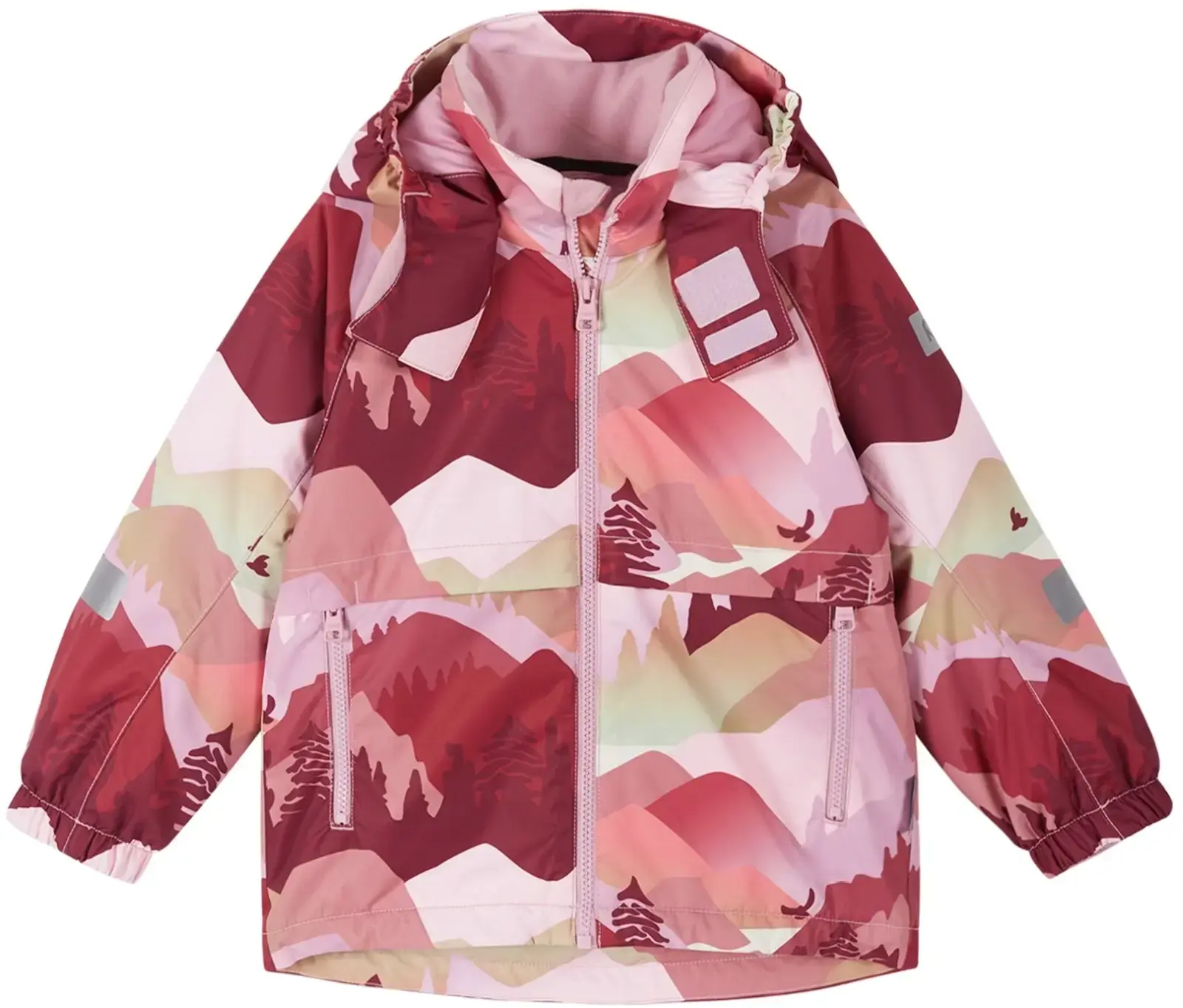 Dětská membránová zimní bunda Reima Muonio - grey pink 116