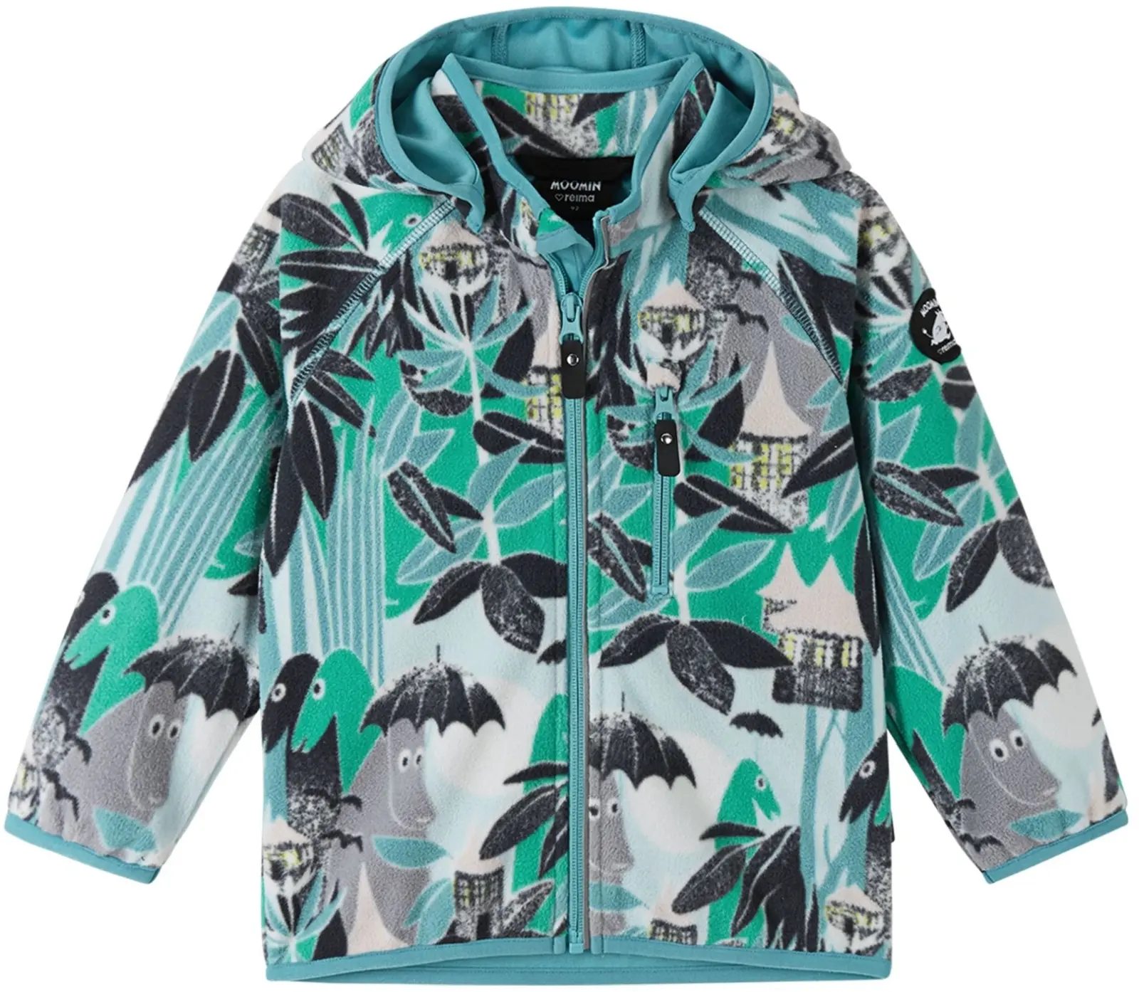 Dětská bunda Reima Moomin Vindskydd - Green Aqua 86