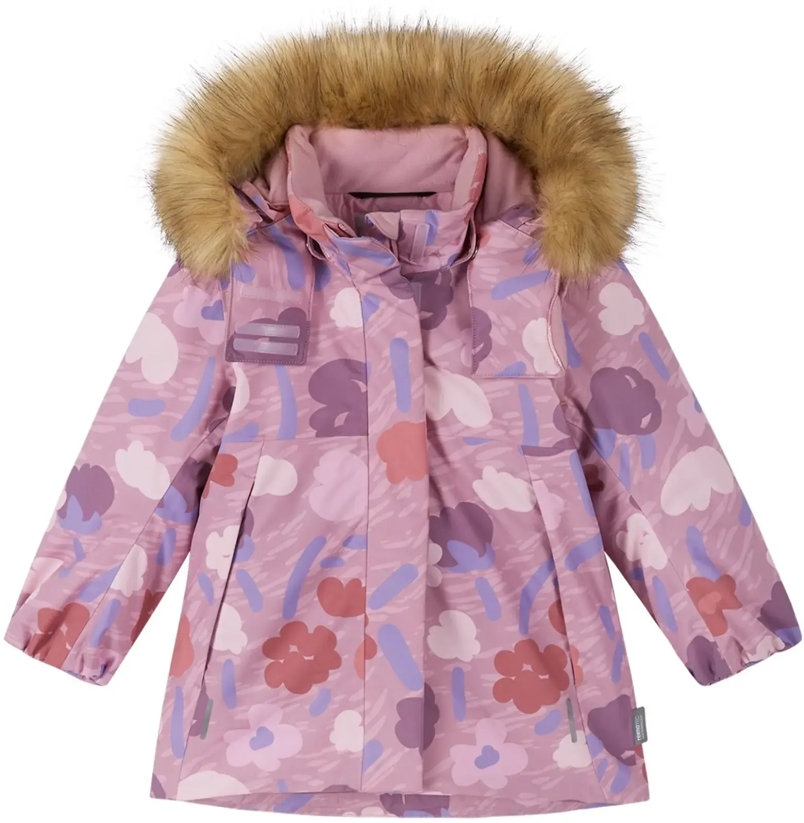 Dětská zimní bunda s membránou Reima Muurame - grey pink 122