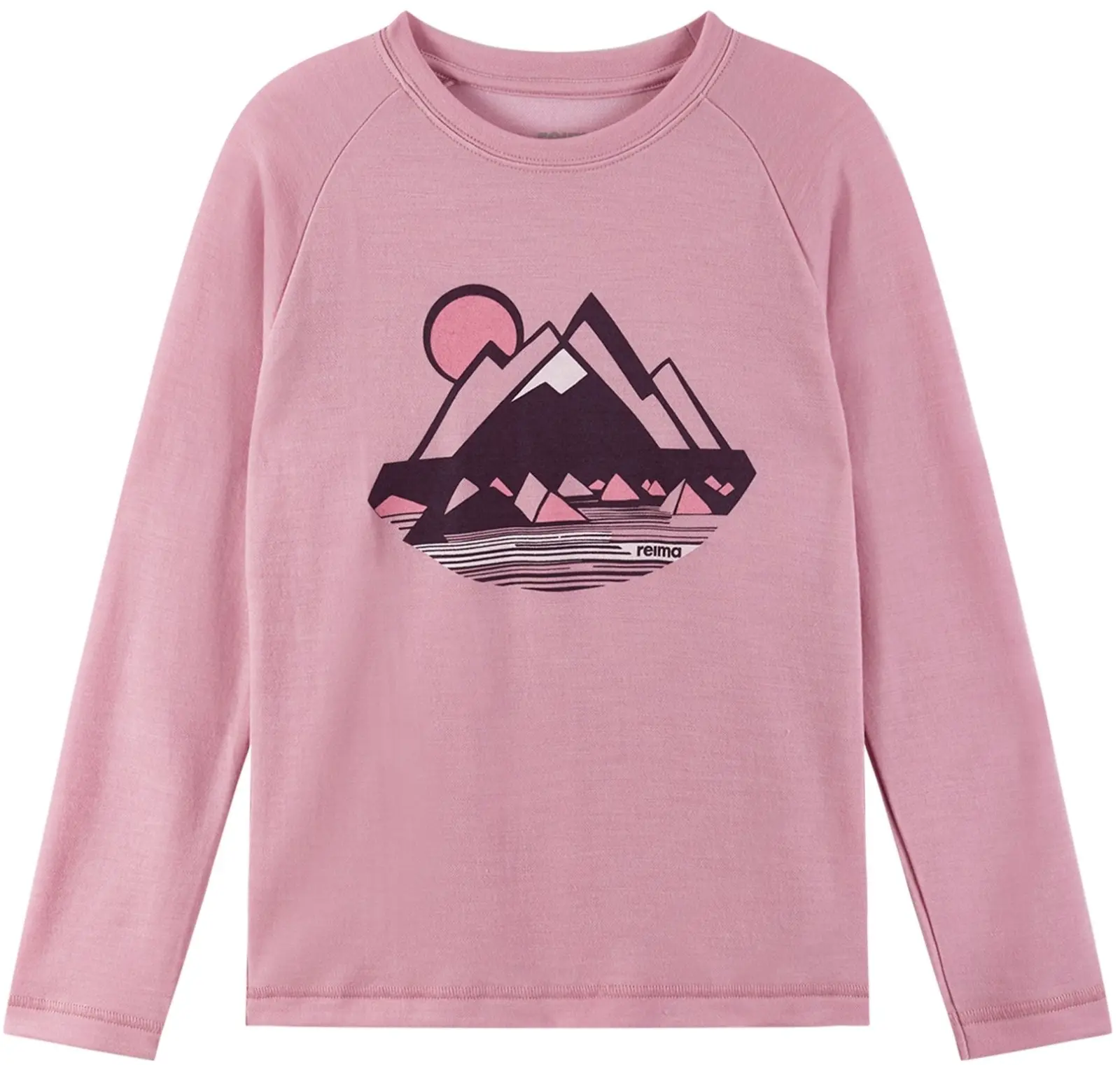 Dětské tričko s dlouhým rukávem Reima Viisas - Grey Pink 152