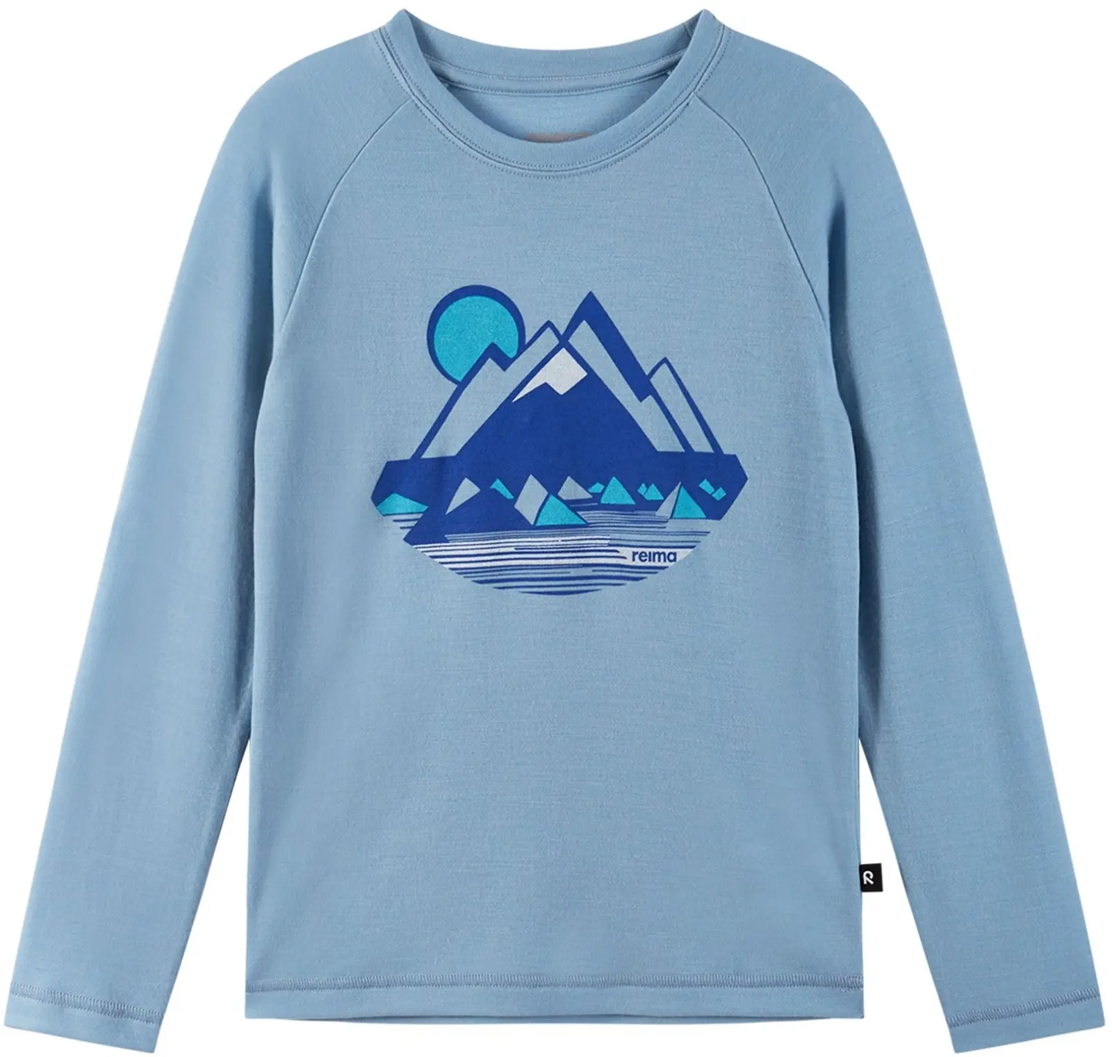 Dětské tričko s dlouhým rukávem Reima Viisas - Cloudy Blue 146