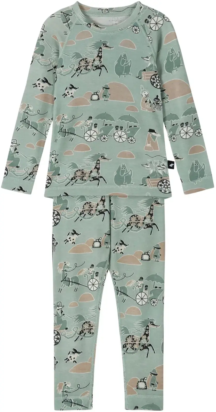 Set dětského funkčního prádla Reima Moomin Trivsam - airy green 98