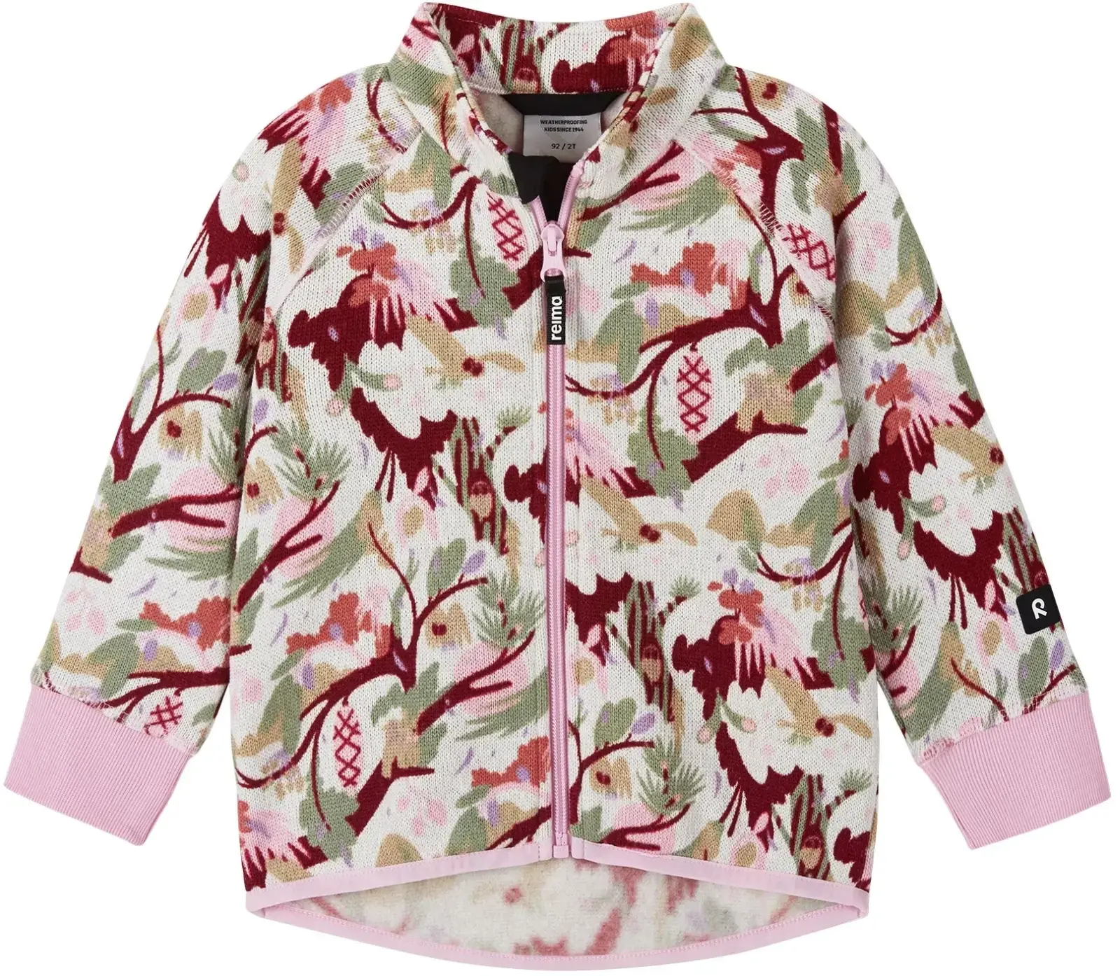 Dětská fleecová mikina Reima Ornament - light heather 92