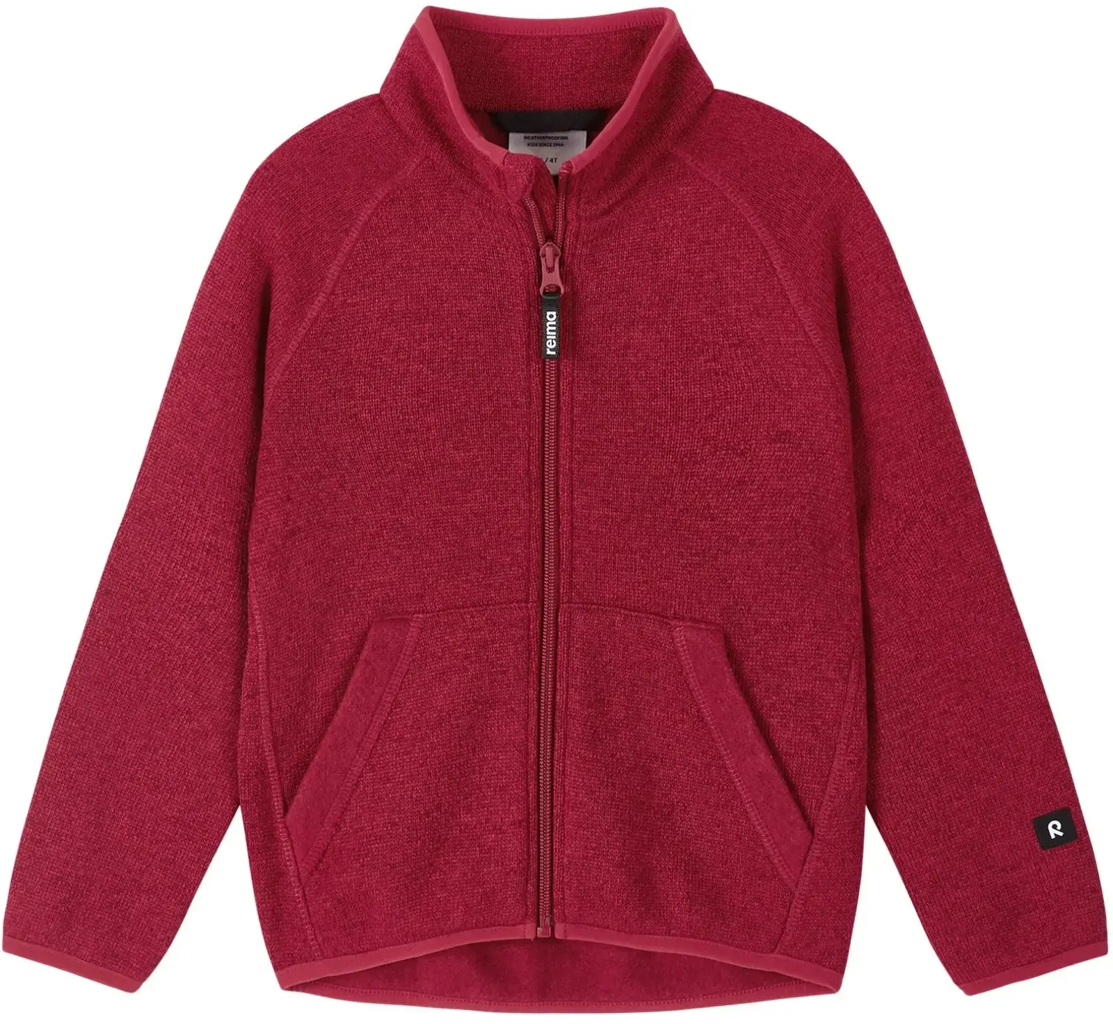 Dětský fleecový svetr Reima Hopper - cranberry 140
